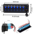 Panel de interruptor de rockero de 12v 7 para botes para botes